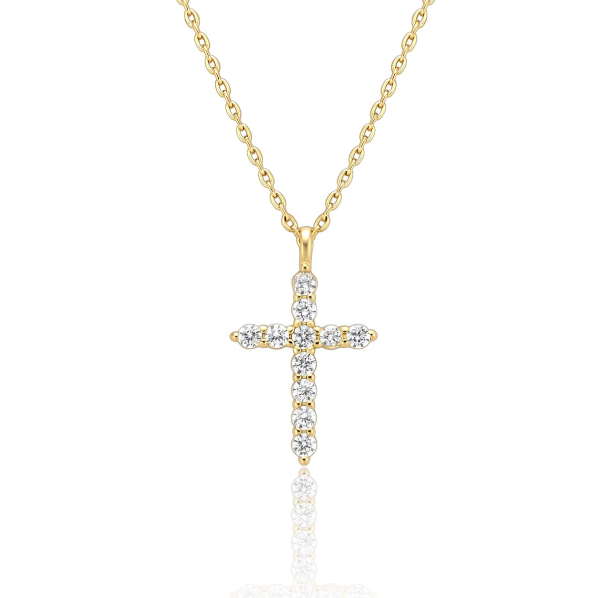 RUVÉL Cross Necklace 14K Gold