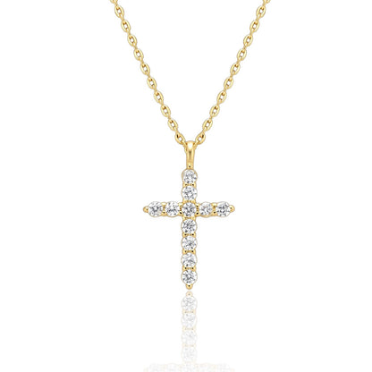 RUVÉL Cross Necklace 14K Gold