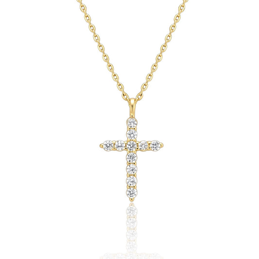 RUVÉL Cross Necklace 14K Gold