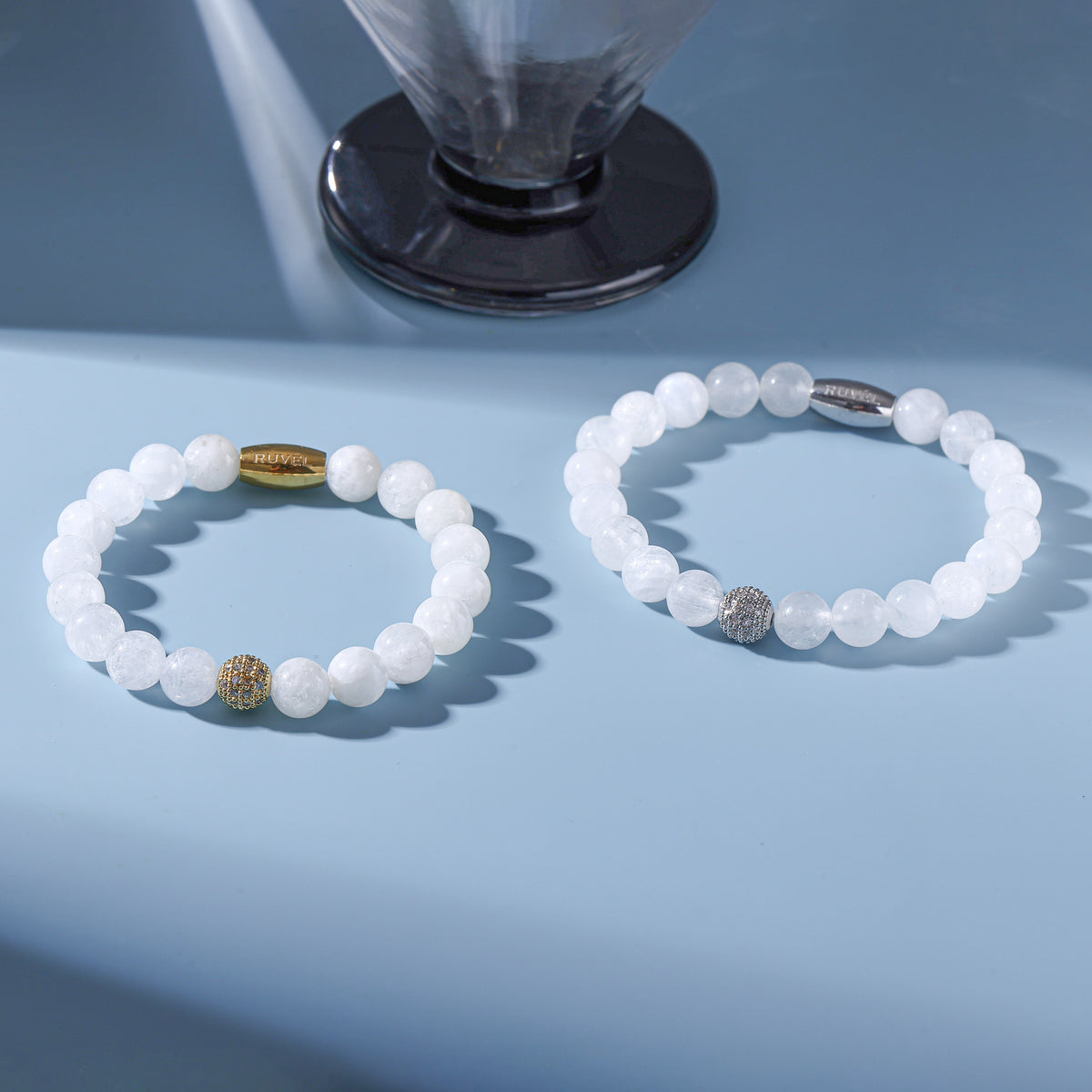 RUVÉL moonstone bracelets CZ #GoldCZ #SilverCZ