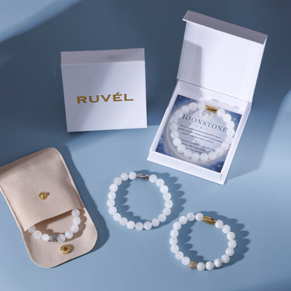 RUVÉL moonstone bracelet gift box #Gold #Silver