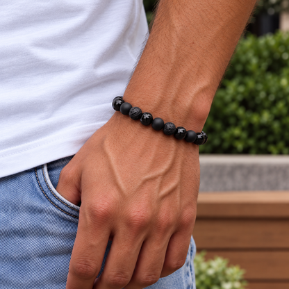 RUVÉL Engraved Logo Charm Bracelet - Silver