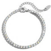 Pulsera Tennis Clásica – Plateada