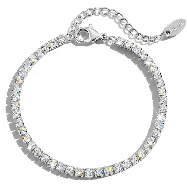 Pulsera Tennis Clásica – Plateada