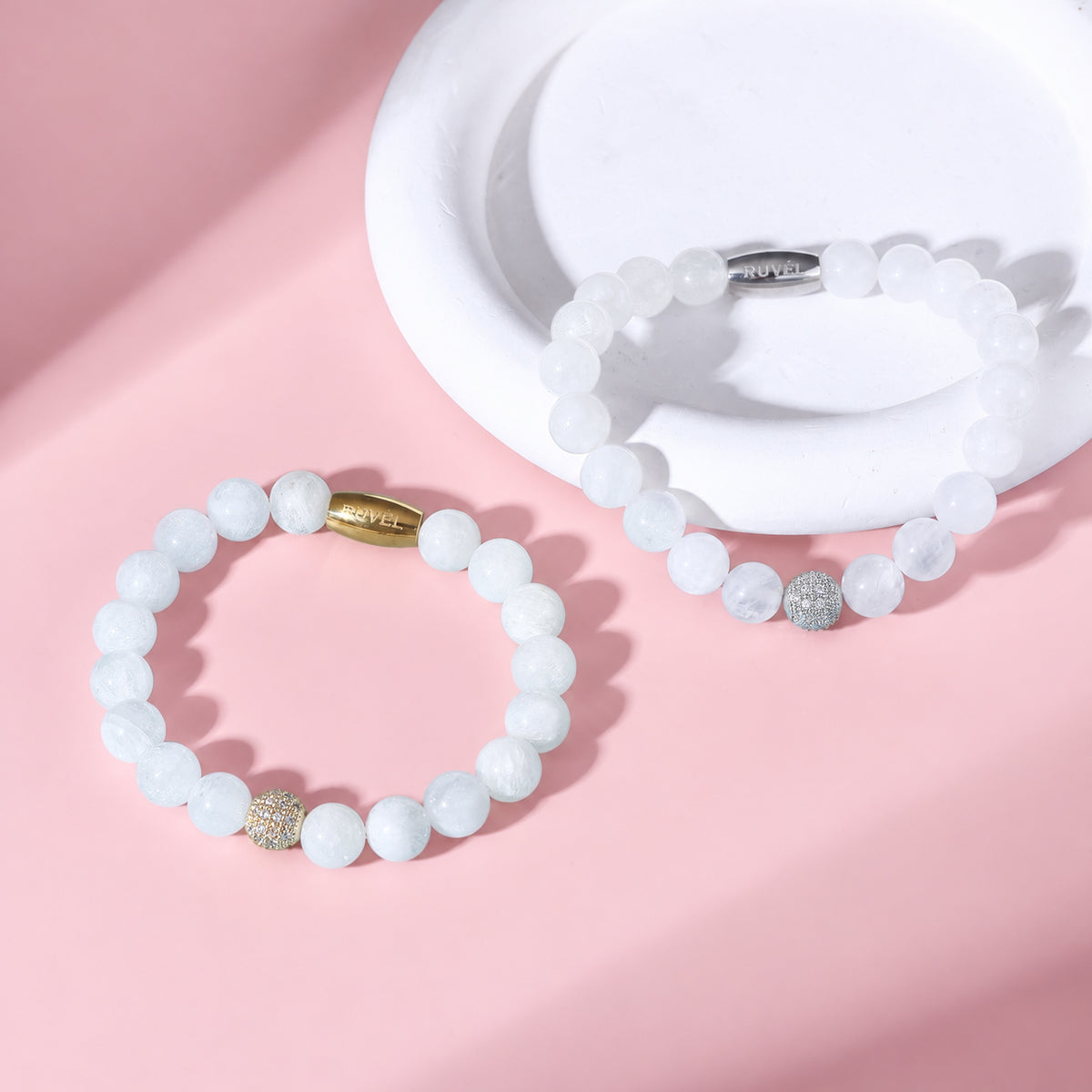 RUVÉL moonstone bracelets CZ #GoldCZ #SilverCZ