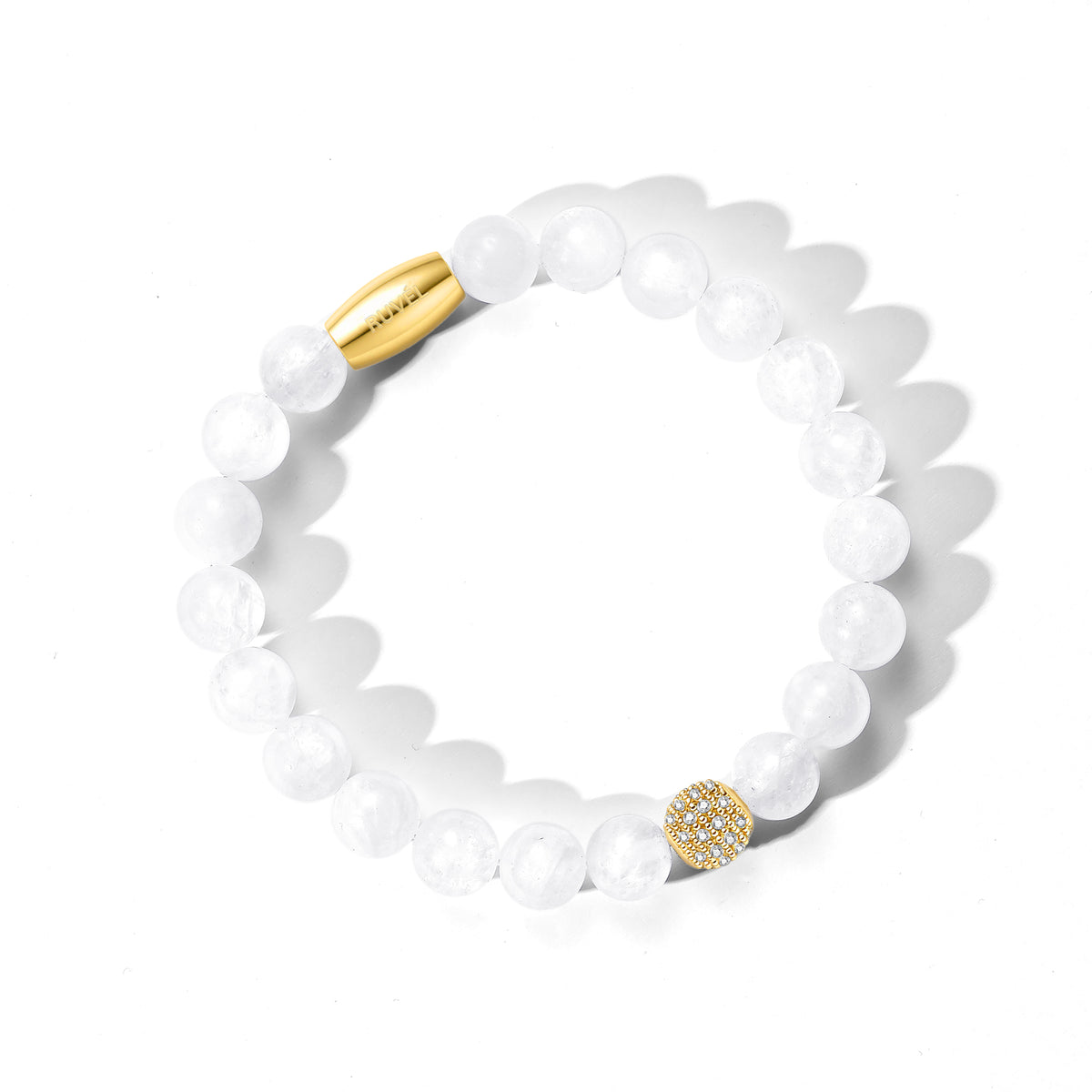 RUVÉL moonstone bracelet gold CZ #GoldCZ