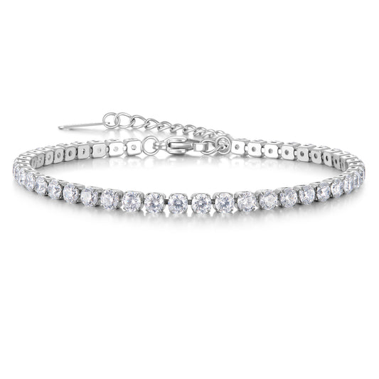 Silver Tennis Bracelet for Women