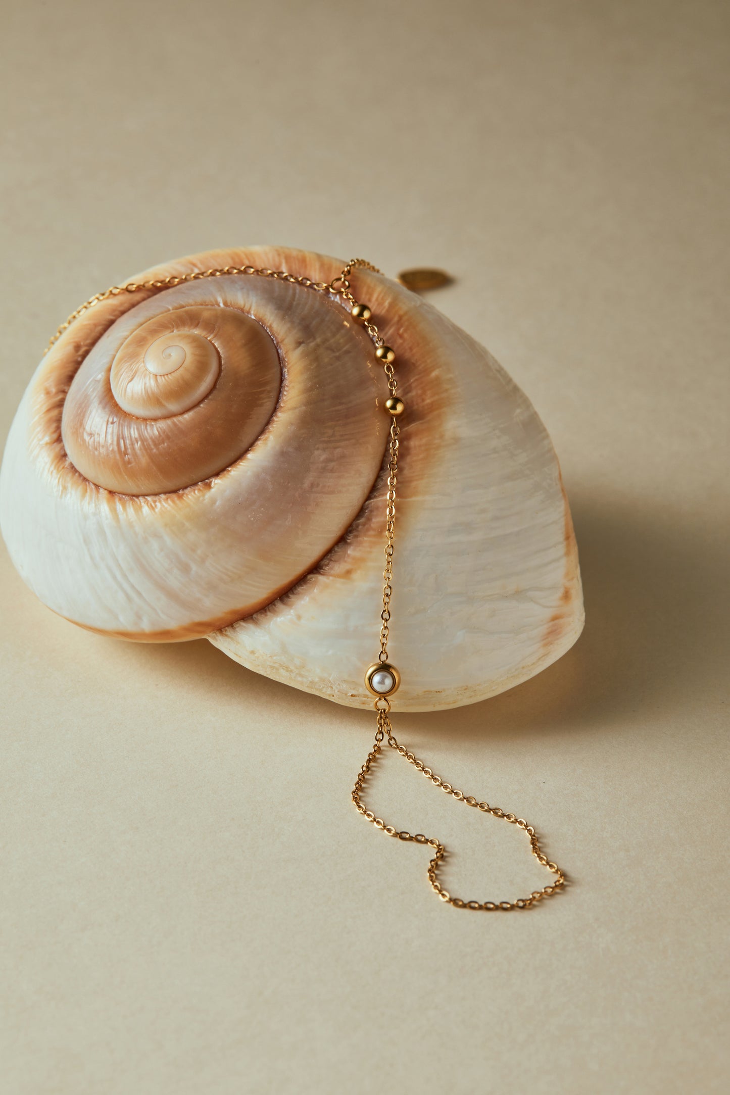June Pearl Birthstone Hand Chain Bracelet