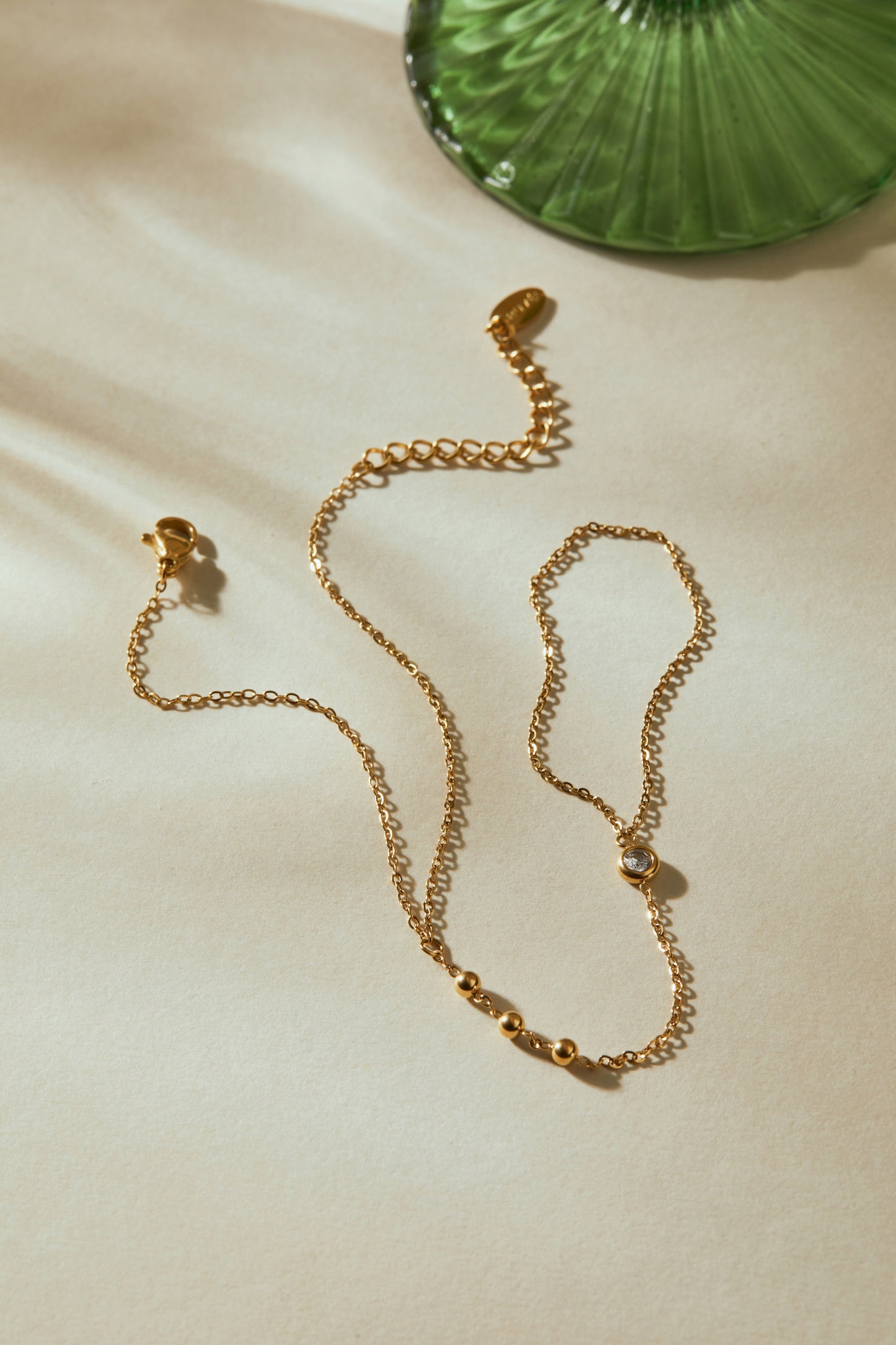 April Crystal Birthstone Hand Chain Bracelet
