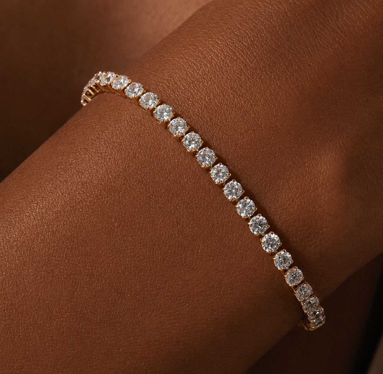 Gold Tennis Bracelet for Women