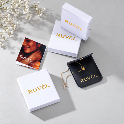 RUVÉL Cross Necklace 14K Gold
