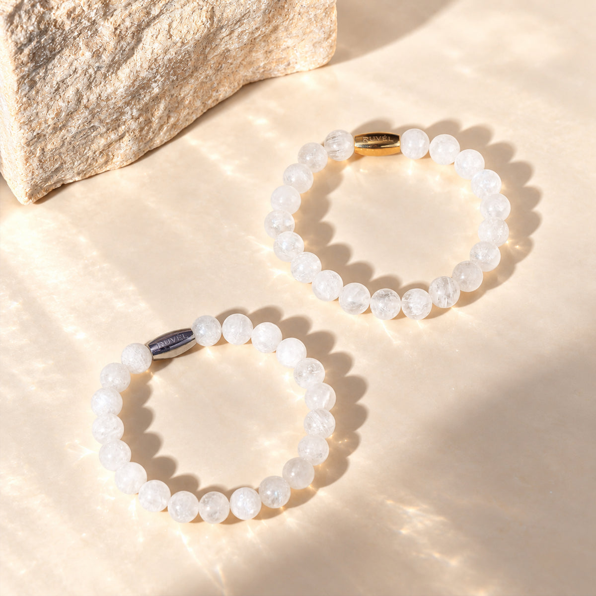 RUVÉL moonstone bracelets gold and silver #Gold #Silver