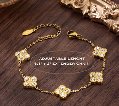 The Gold Flower Bracelet for Women