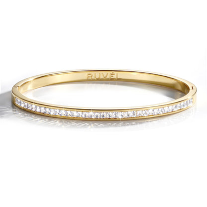 Ruvel Signature Gold Bangle