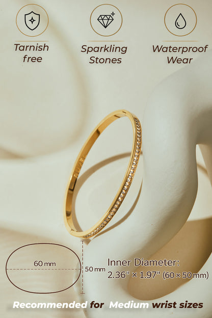 Ruvel Signature Gold Bangle