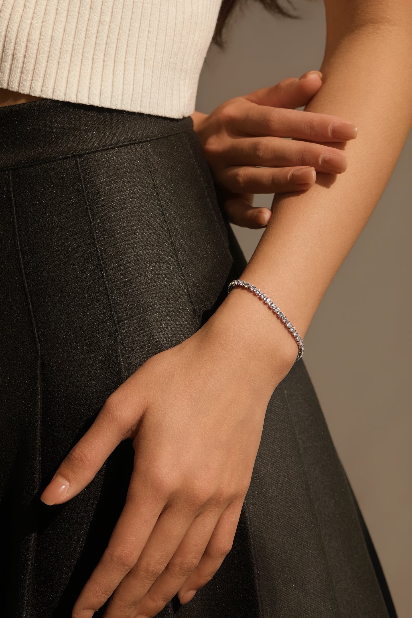 Silver Tennis Bracelet for Women