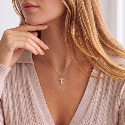 RUVÉL Cross Necklace 14K Gold