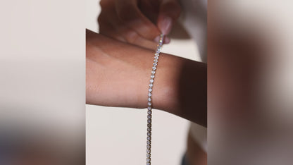 Silver Tennis Bracelet for Women