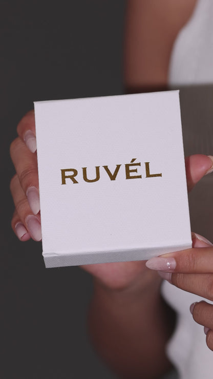 Genuine Sri Lanka Moonstone Bracelet - 8mm Natural Gemstone Beads, 14K Gold Plated RUVÉL Details